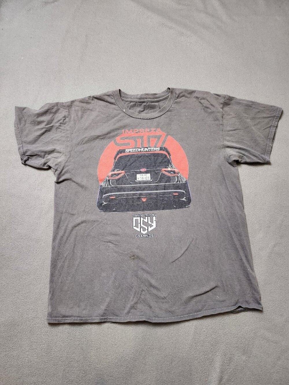 Destroyed Impreza STI Speedhunters Subaru WRX Graphic Tee Grey OSY